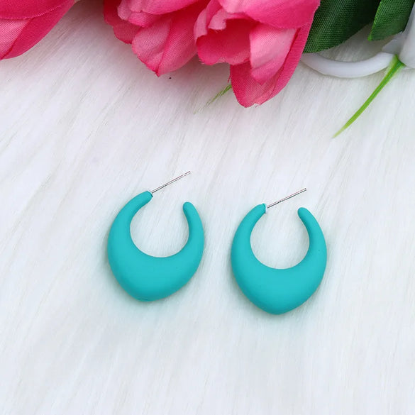 Retro Simple Style Water Droplets Arylic Spray Paint Women'S Ear Studs