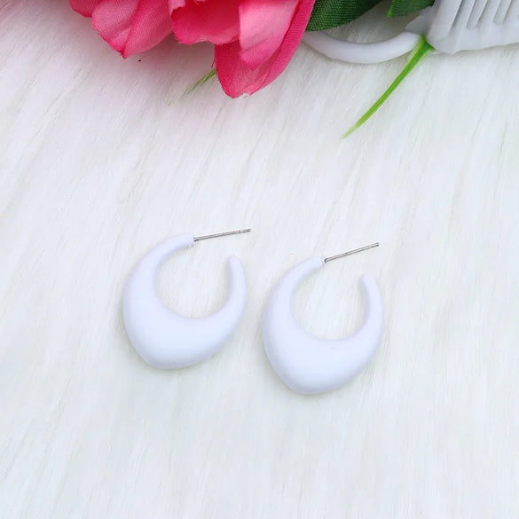Retro Simple Style Water Droplets Arylic Spray Paint Women'S Ear Studs