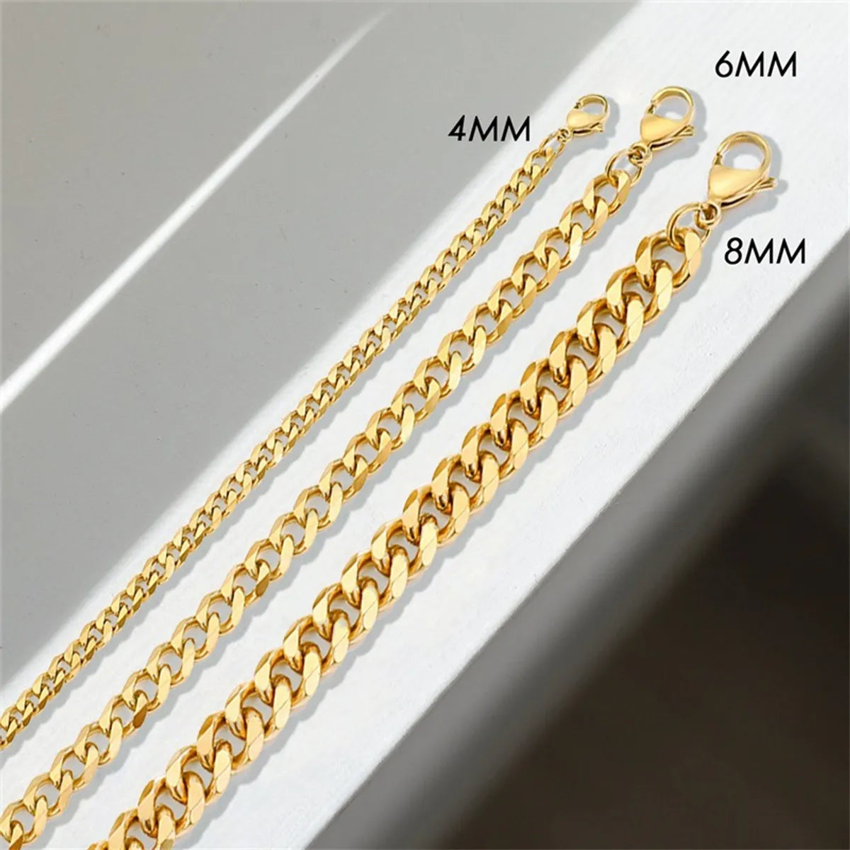 Retro Simple Twist Chain 14k Gold Plated Stainless Steel Bracelet