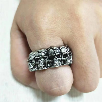 Retro Skull Alloy Plating Unisex Rings 1 Piece