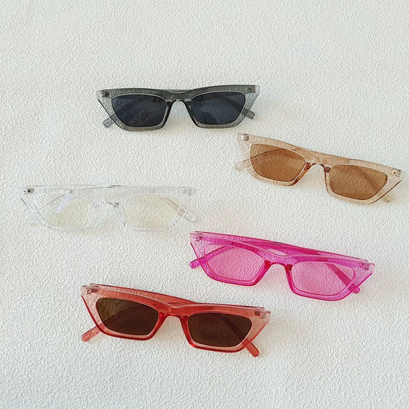Retro Small Frame Cat's Eye Sunglasses With Pc Frame And Resin Lens