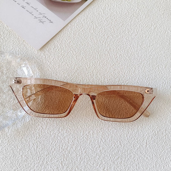 Retro Small Frame Cat's Eye Sunglasses With Pc Frame And Resin Lens