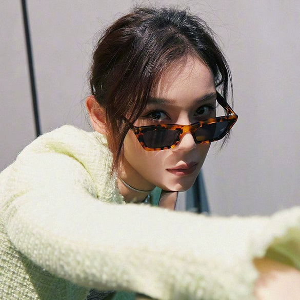 Retro Small Frame Cat's Eye Sunglasses With Pc Frame And Resin Lens