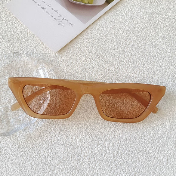 Retro Small Frame Cat's Eye Sunglasses With Pc Frame And Resin Lens