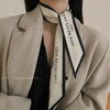 Retro Small Long Simulation Silk Hair Scarf Headband For Women Versatile Medium Length Shirt Matching Neck Scarf For Spring