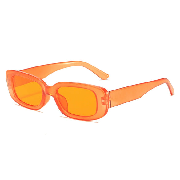 Retro Small Square Sunglasses For Men And Women Full Frame Resin Lens Plastic Frame Anti Uv