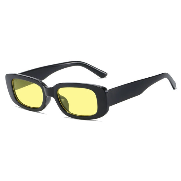 Retro Small Square Sunglasses For Men And Women Full Frame Resin Lens Plastic Frame Anti Uv