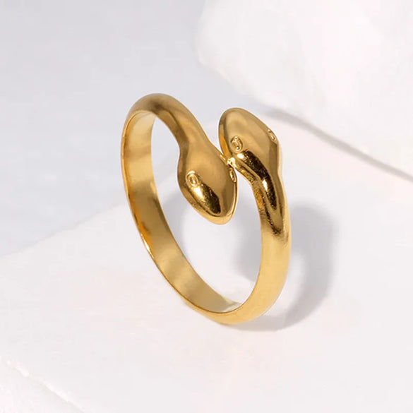 Retro Snake Stainless Steel Rings 1 Piece