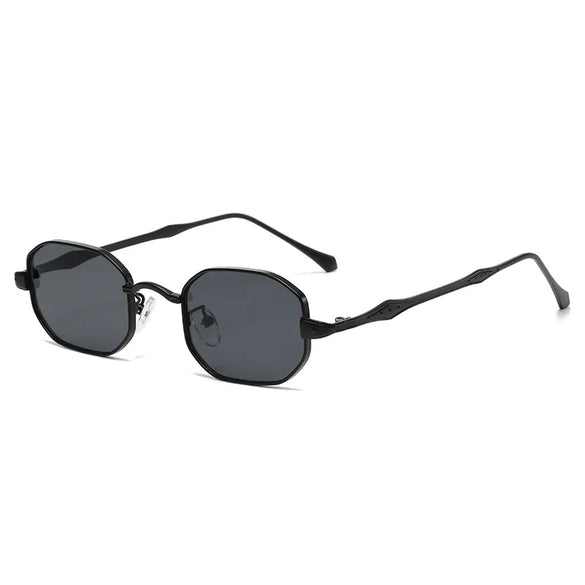 Retro Solid Color Ac Polygon Full Frame Glasses