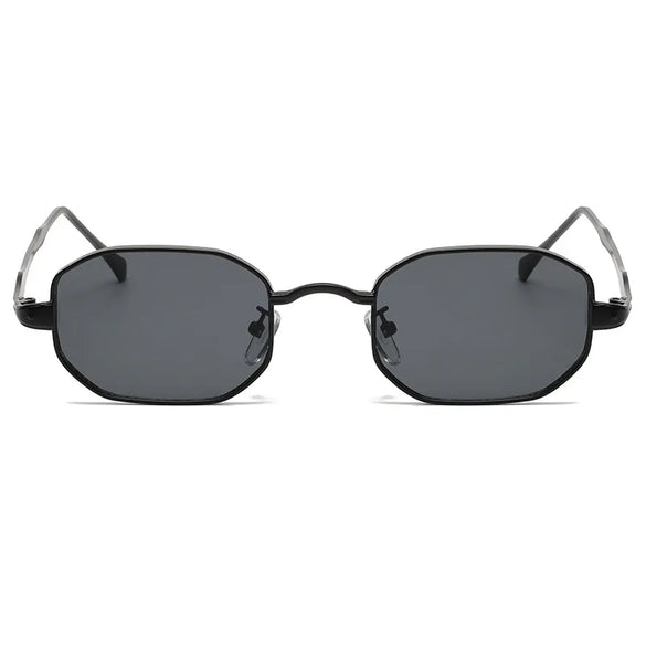 Retro Solid Color Ac Polygon Full Frame Glasses