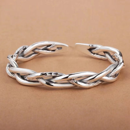 Retro Solid Color Alloy Men'S Bangle