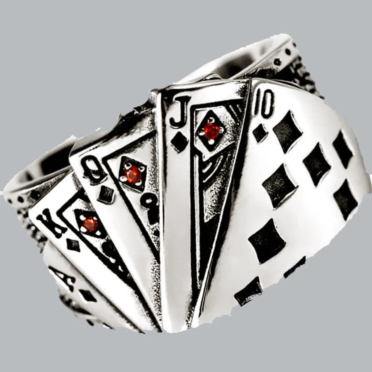 Retro Solid Color Alloy Plating Men'S Rings