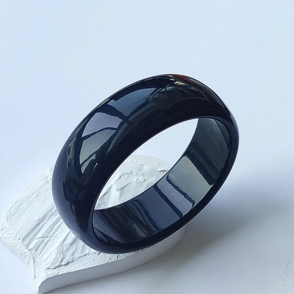 Retro Solid Color Arylic Bangle