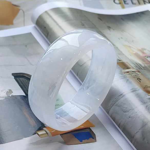 Retro Solid Color Arylic Bangle