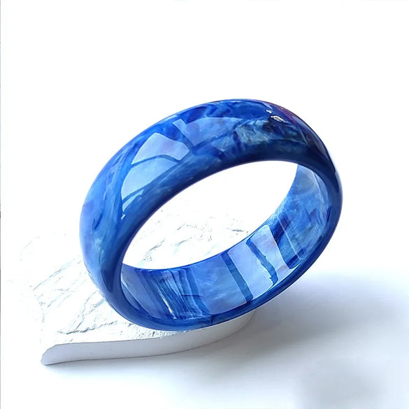 Retro Solid Color Arylic Bangle