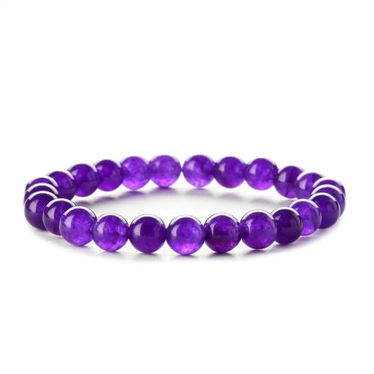 Retro Solid Color Beaded Natural Stone Bracelets