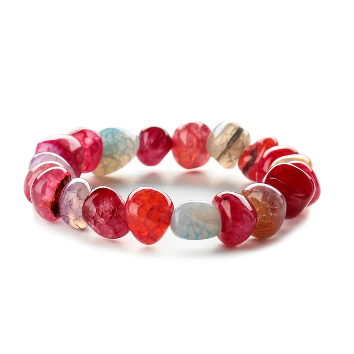 Retro Solid Color Beaded Natural Stone Bracelets