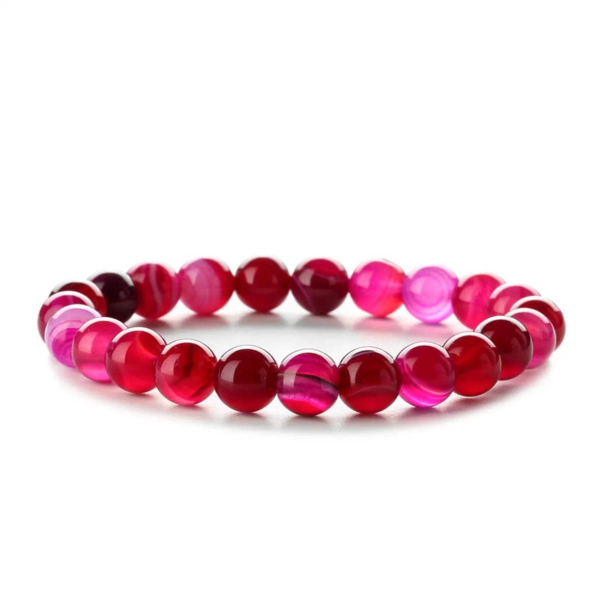 Retro Solid Color Beaded Natural Stone Bracelets