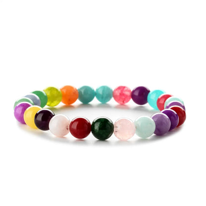 Retro Solid Color Beaded Natural Stone Bracelets