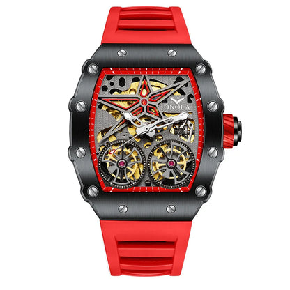 Retro Solid Color Buckle Mechanical Men'S Watches