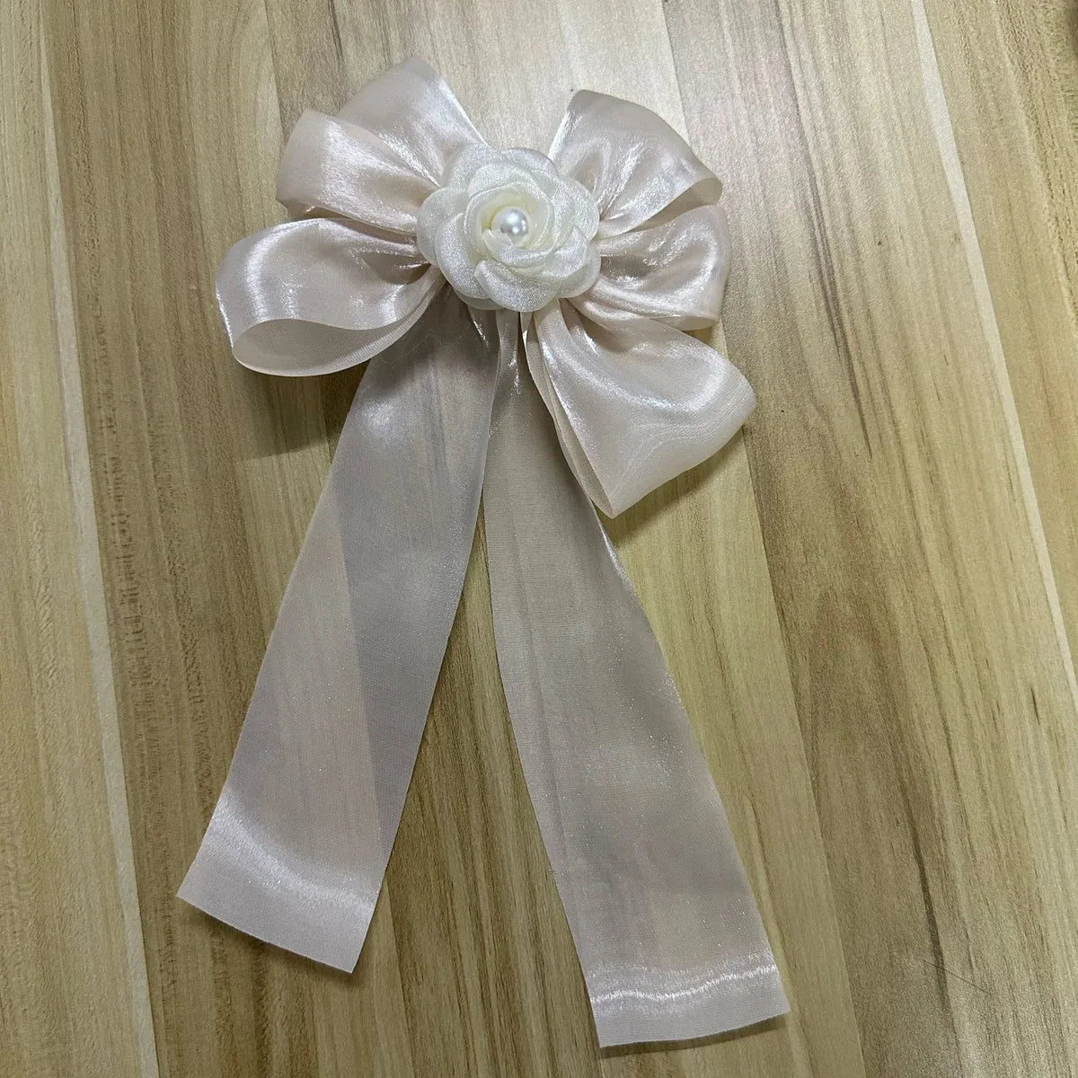 Retro Solid Color Cloth Bowknot Hair Clip