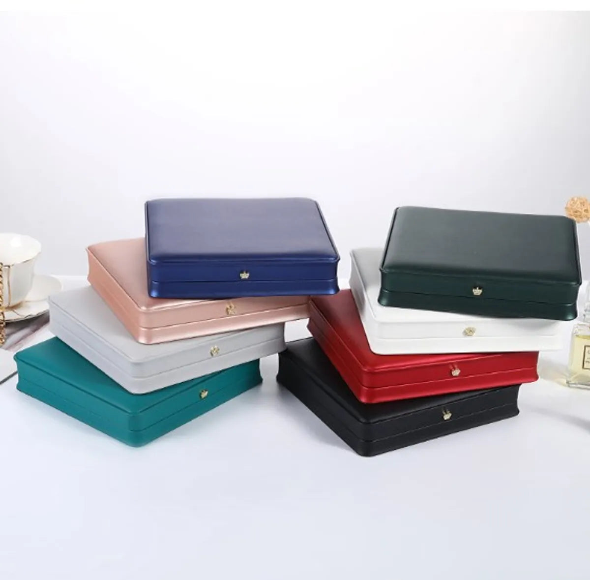 Retro Solid Color Cloth Jewelry Boxes