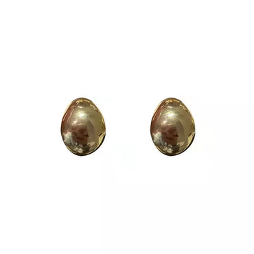 Retro Solid Color Copper Ear Studs Plating Copper Earrings