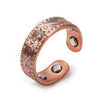Retro Solid Color Copper Magnetic Unisex Open Rings