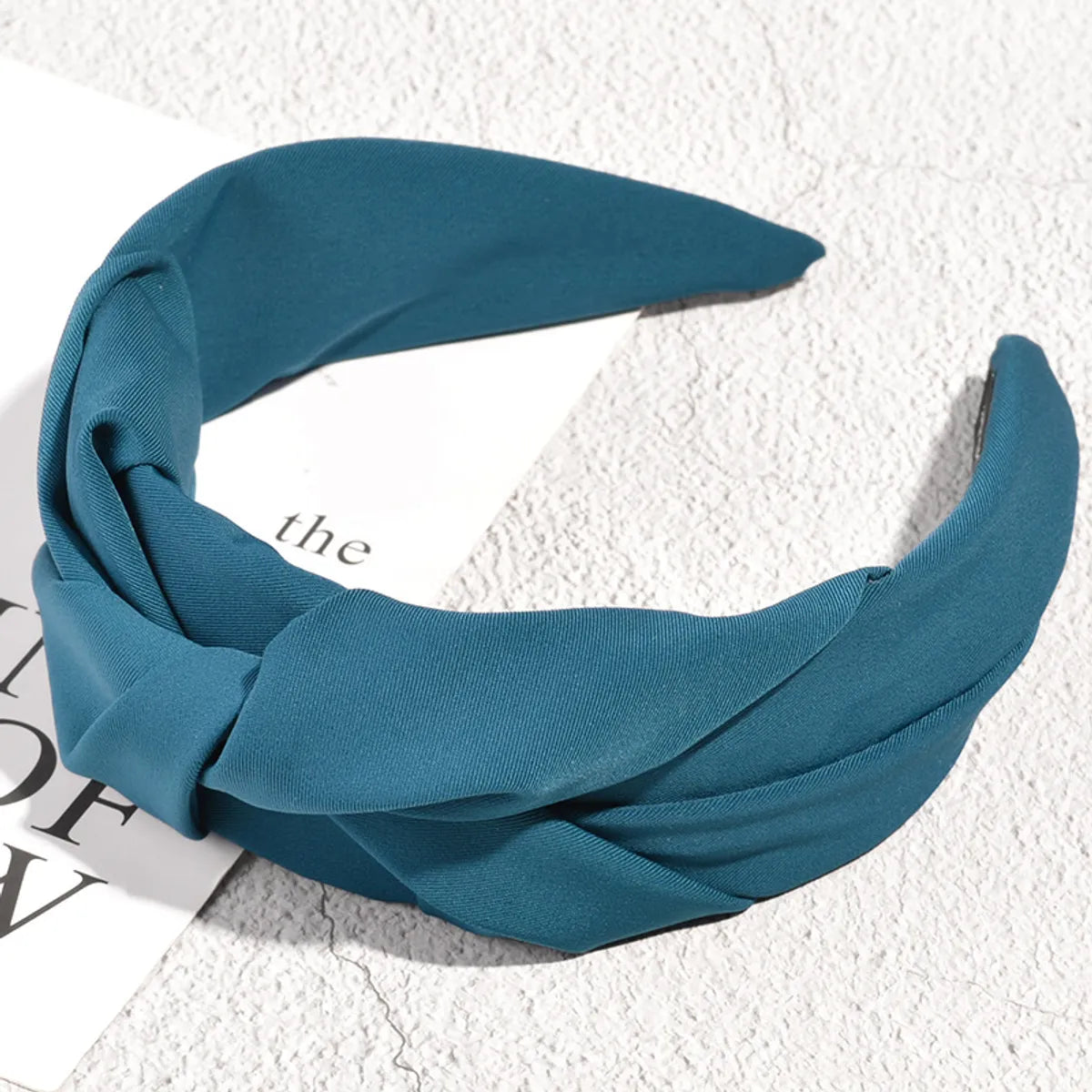 Retro Solid Color Knotted Fabric Headband