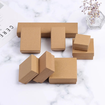 Retro Solid Color Paper Jewelry Boxes