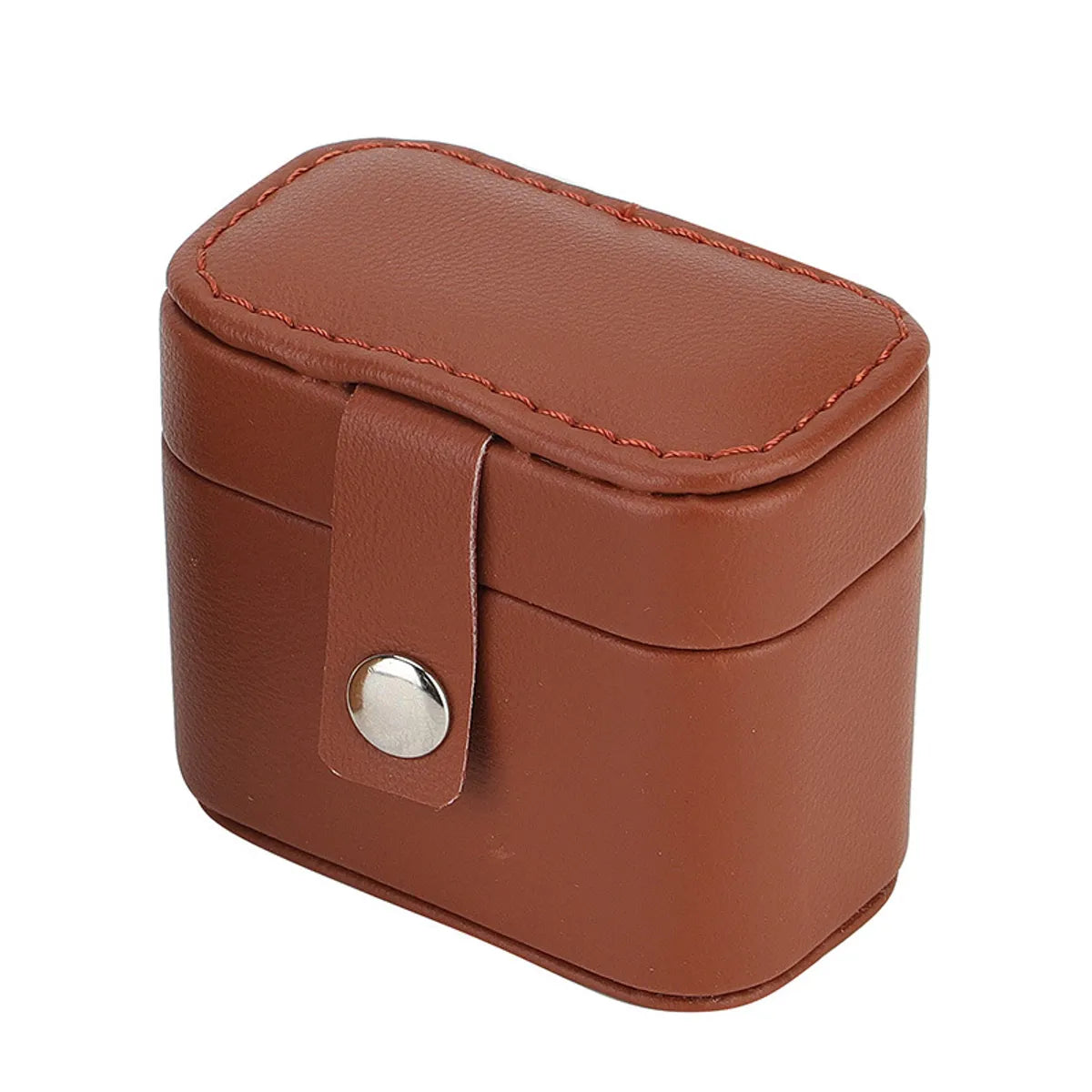 Retro Solid Color Pu Leather Jewelry Boxes