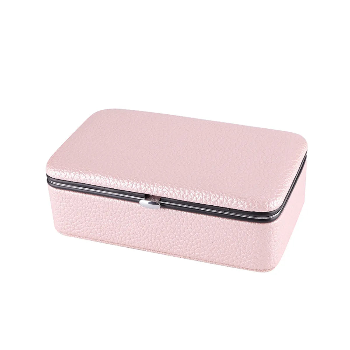 Retro Solid Color Pu Leather Jewelry Boxes