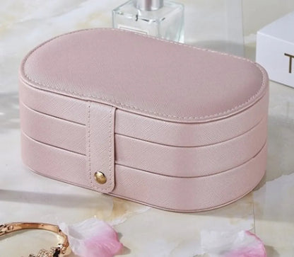 Retro Solid Color Pu Leather Jewelry Boxes