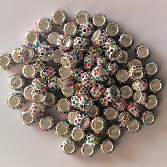 Retro Solid Color Soft Clay Inlay Rhinestones Jewelry Accessories