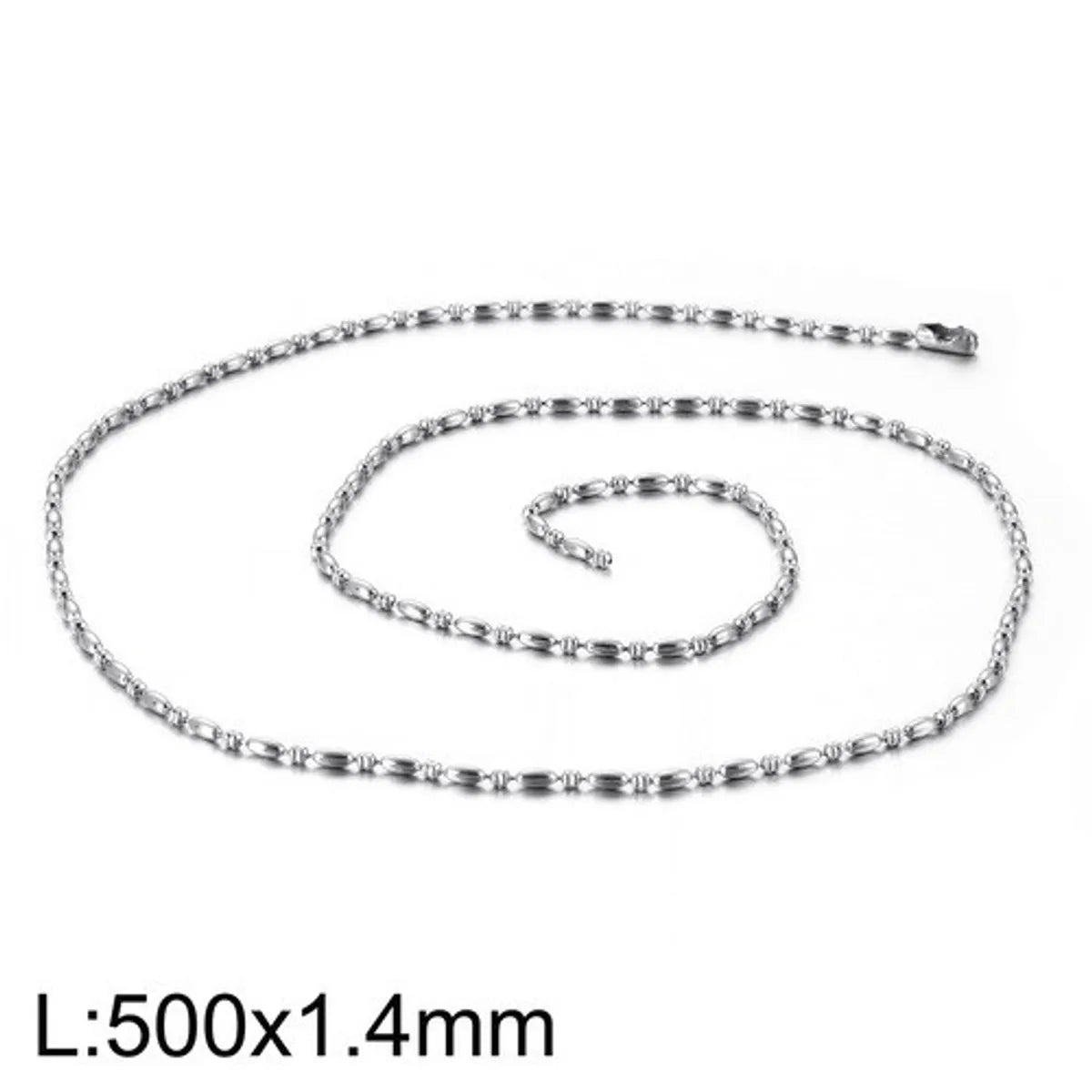 Retro Solid Color Stainless Steel Chain Women'S Necklace