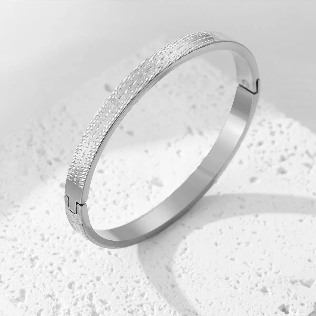 Retro Solid Color Titanium Steel Bangle In Bulk