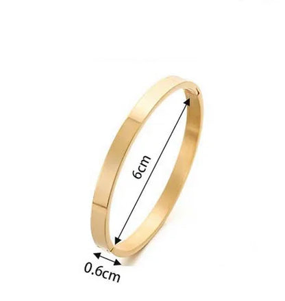 Retro Solid Color Titanium Steel Bangle In Bulk