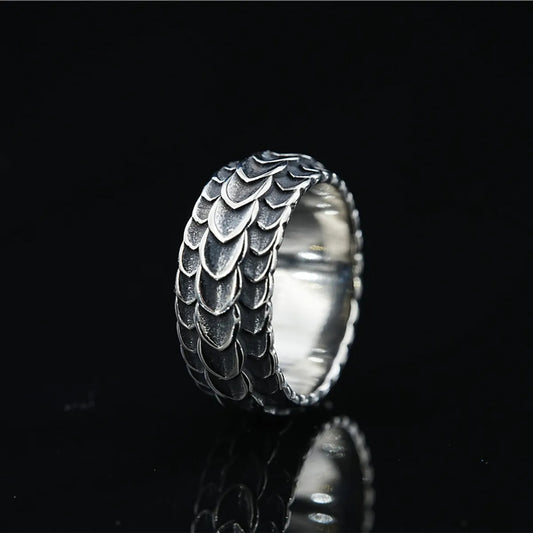 Retro Solid Color Titanium Steel Irregular Men'S Rings