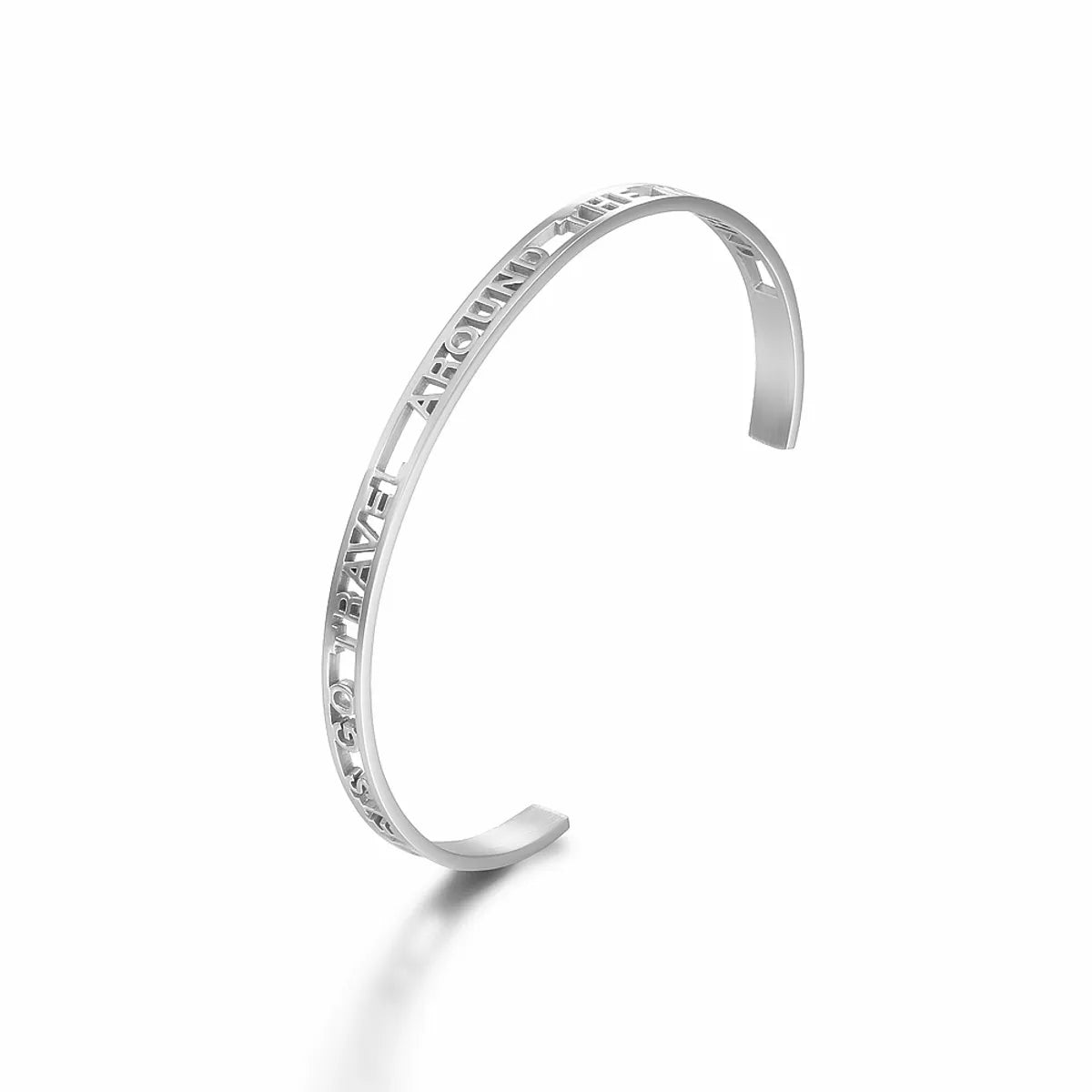 Retro Solid Color Titanium Steel Plating Bangle