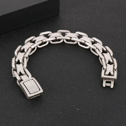 Retro Solid Color Titanium Steel Polishing Men'S Bracelets