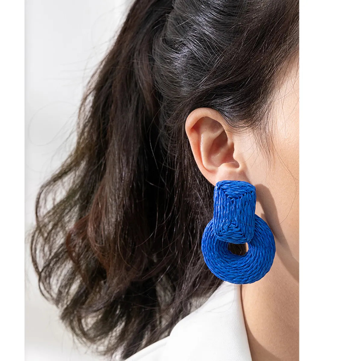 Retro Solid Color Wax Line Drop Earrings