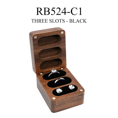 Retro Solid Color Wood Jewelry Boxes