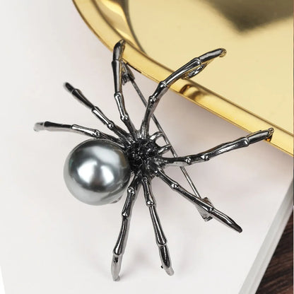 Retro Spider Imitation Pearl Alloy Unisex Brooches