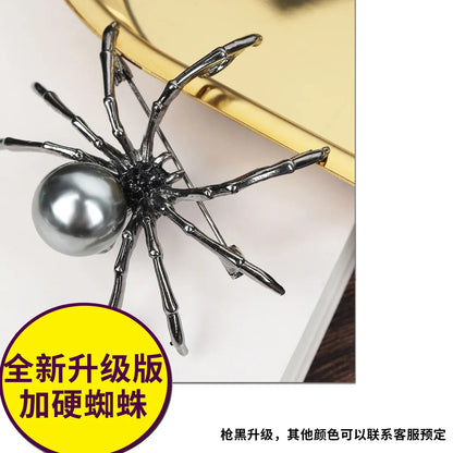 Retro Spider Imitation Pearl Alloy Unisex Brooches