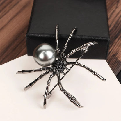 Retro Spider Imitation Pearl Alloy Unisex Brooches