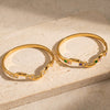 Retro Square Zirconset Stainless Steel Bracelet For Women With Elegant Electroplated Design