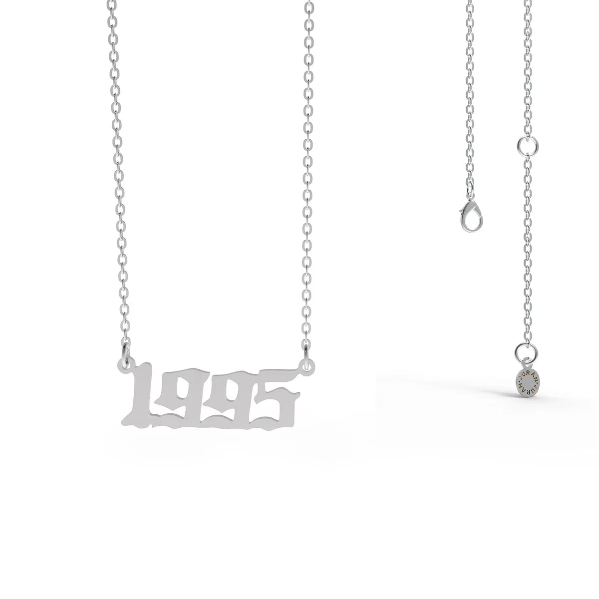 Retro Stainless Steel 28 Years Number Necklace