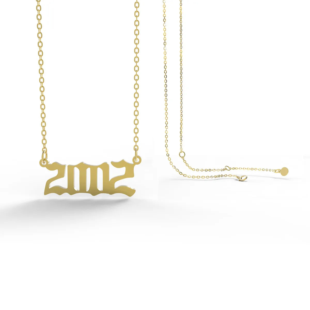 Retro Stainless Steel 28 Years Number Necklace