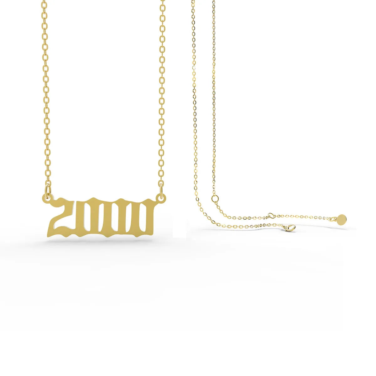 Retro Stainless Steel 28 Years Number Necklace