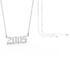 Retro Stainless Steel 28 Years Number Necklace